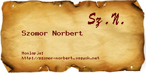 Szomor Norbert névjegykártya